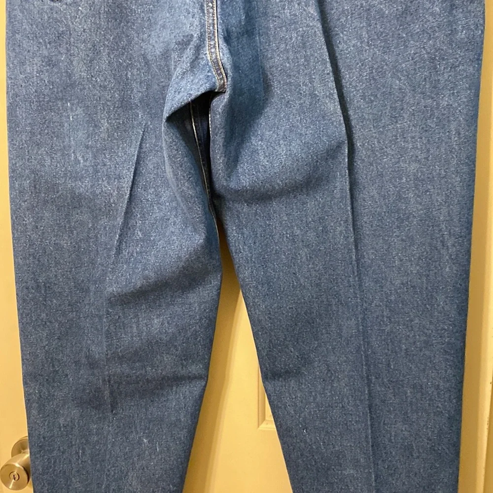 Carhartt Mens Blue Tapered Leg Relaxed Fit Denim Pockets Cotton Jeans Size 42/32